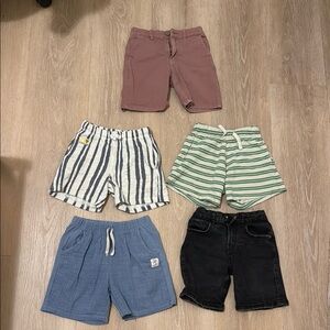 Kids Assorted Shorts Set - Black, Blue, Green, Pink, Striped